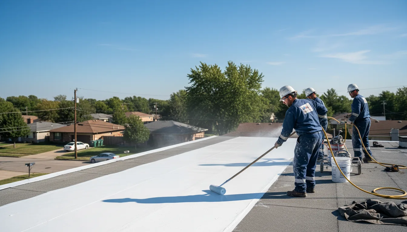Commercial roof coating in Mason, IL near me